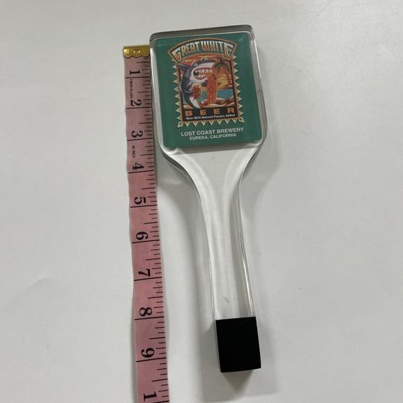 Lost Coast Brewery Great White‎ ACRYLIC Beer Tap 10" SHARK Eureka, CA - Picture 7 of 12